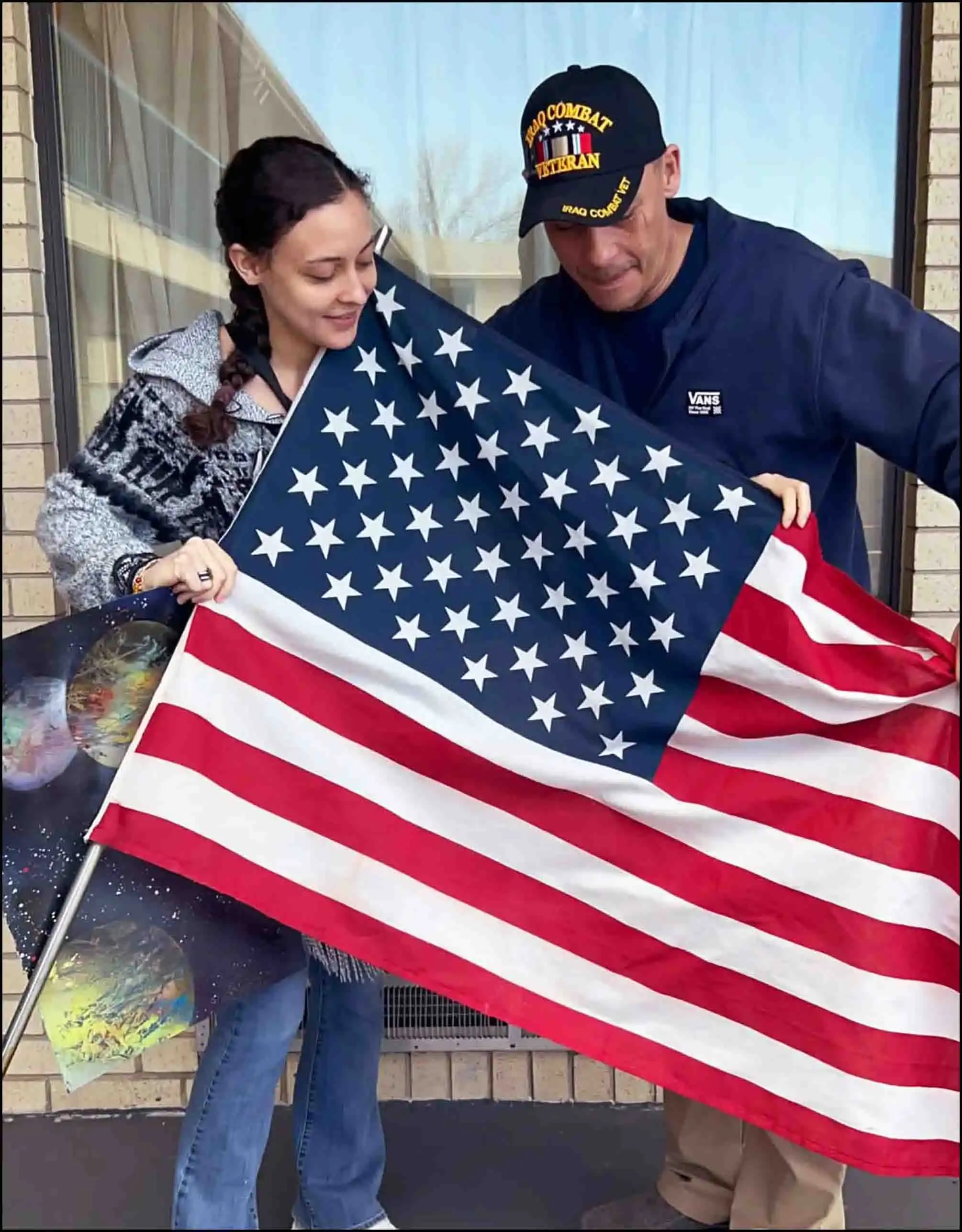 Happy Veterans day shared between father Veteran David Haave & daughter Claudia 2023 -- David Haave